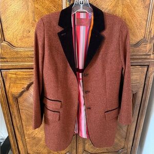 Etro Olive Green Blazer with Black Accents